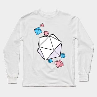 Trans Pride Colors Dice Long Sleeve T-Shirt